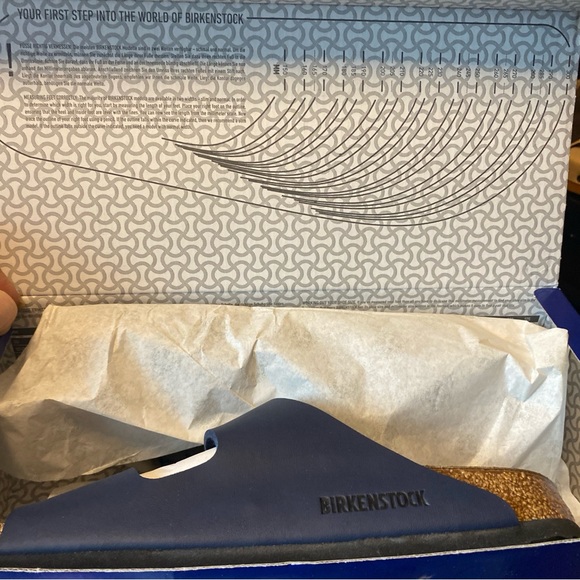 Womens Birkenstock Dark Blue Buckle Sandals NWT NIB SZ 39 8-8.5 - Picture 10 of 12